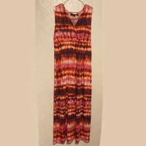 Tie Dye Sleeveless Maxi Dress